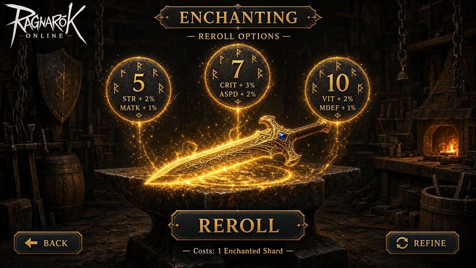 Zeny enchant reroll