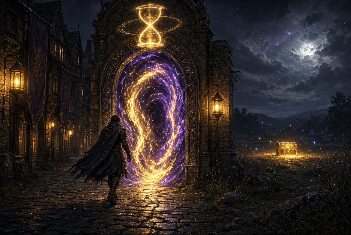 Warp from town to the event field